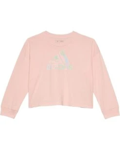 adidas Kids Long Sleeve Waist Crew Tee (Toddler/Little Kid) | Shirts & Tops