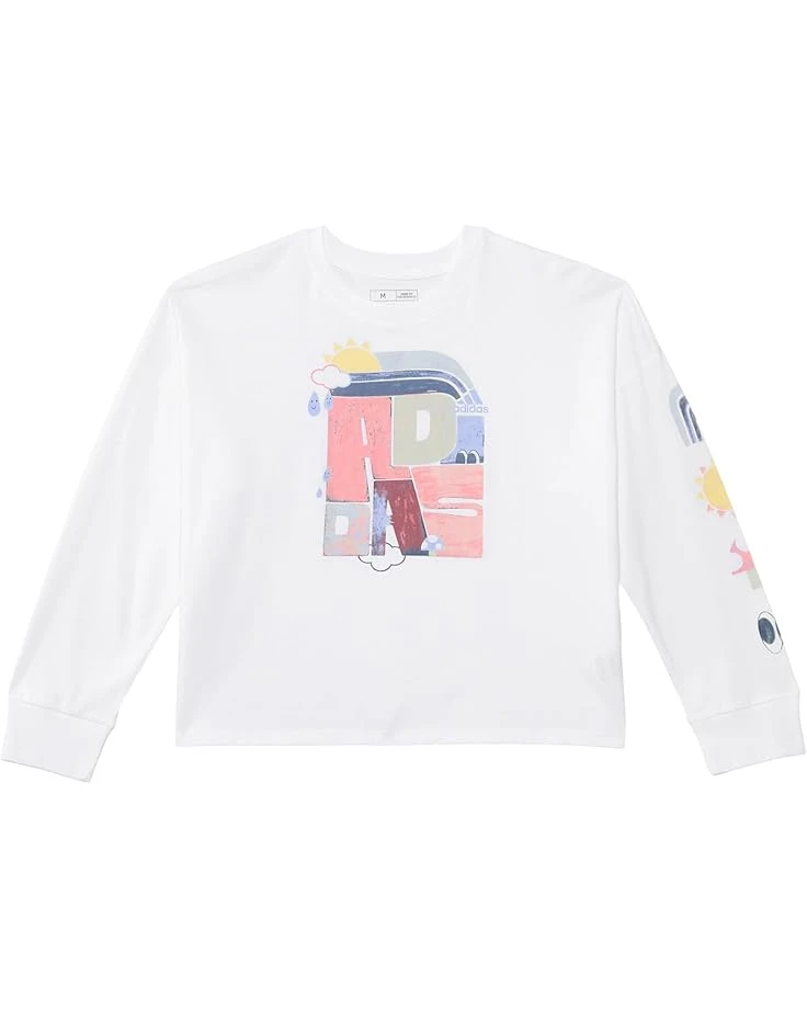 adidas Kids Long Sleeve Waist Crew Neck Tee(Big Kid) | Shirts & Tops 1 adidas Kids Long Sleeve Waist Crew Neck Tee(Big Kid) | Shirts & Tops