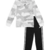 adidas Kids AOP Hooded Tee Pants Set (Toddler/Little Kid) | Kids' Sets