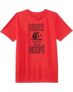 adidas Kids SS Poly Sport Tee(Big Kid) | Shirts & Tops