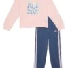 adidas Kids Long Sleeve Graphic Tee Jogger Set (Toddler/Little Kid) | Kids' Sets