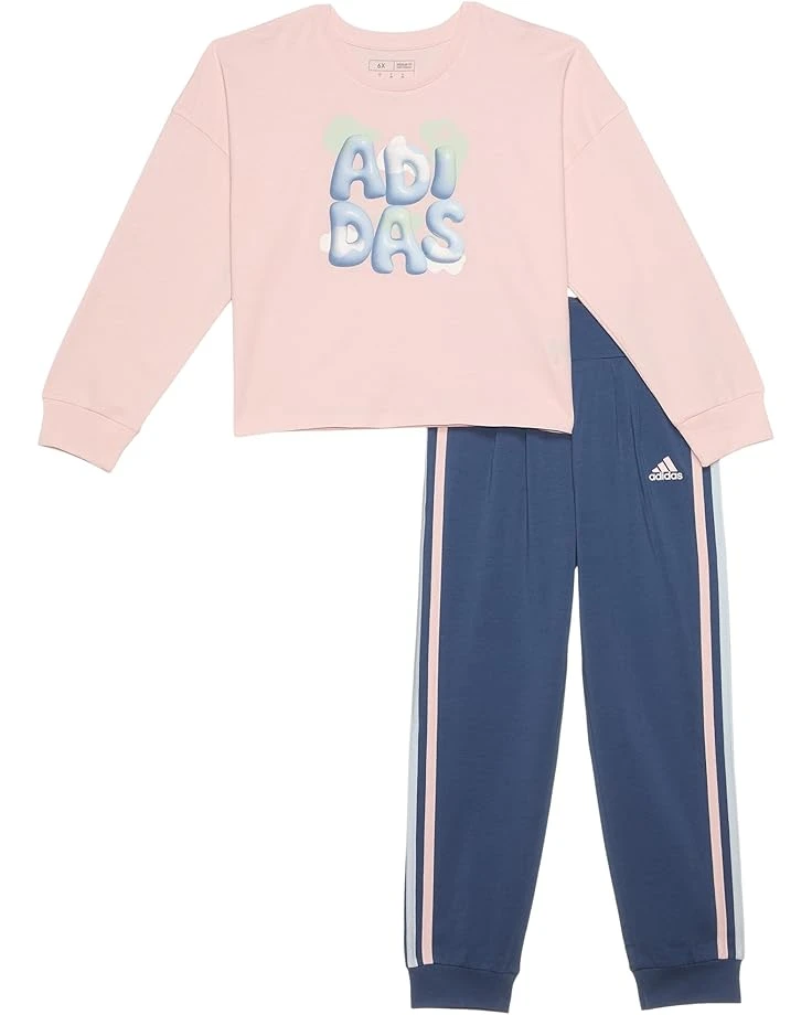 adidas Kids Long Sleeve Graphic Tee Jogger Set (Toddler/Little Kid) | Kids' Sets 1 adidas Kids Long Sleeve Graphic Tee Jogger Set (Toddler/Little Kid) | Kids' Sets
