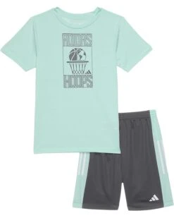 adidas Kids 3S C Colorblock Short Set(Toddler/Little Kid) | Shorts