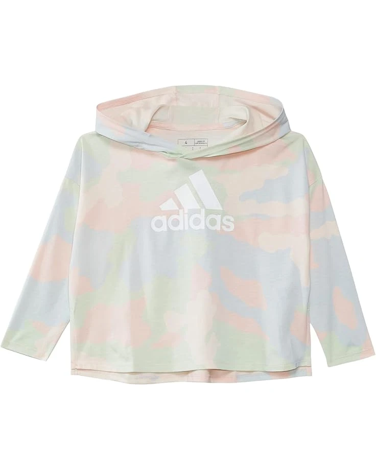 adidas Kids Aop Long Sleeve Curve Hem Hooded Tee (Toddler/Little Kid) | Hoodies & Sweatshirts 1 adidas Kids Aop Long Sleeve Curve Hem Hooded Tee (Toddler/Little Kid) | Hoodies & Sweatshirts