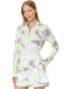 adidas Golf Ultimate365 Printed Mock Quarter Zip Golf Pullover | Shirts & Tops