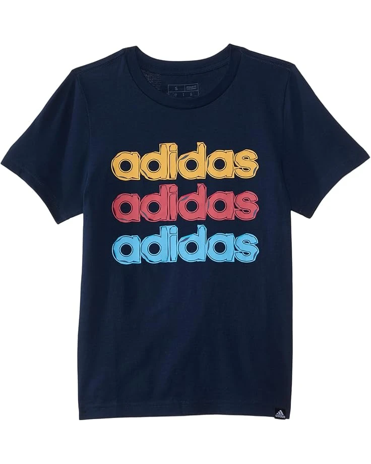 adidas Kids SS Linear Stack Tee(Toddler/Little Kid/Big Kid) | Shirts & Tops 1 adidas Kids SS Linear Stack Tee(Toddler/Little Kid/Big Kid) | Shirts & Tops