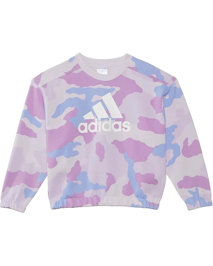 adidas Kids Long Sleeve Printed Crew Neck Pullover Preloved(Big Kid) | Hoodies & Sweatshirts 2 adidas Kids Long Sleeve Printed Crew Neck Pullover Preloved(Big Kid) | Hoodies & Sweatshirts - Image 2