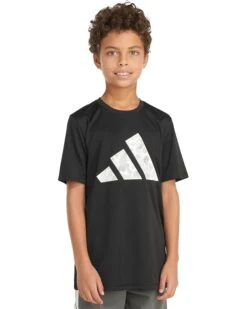 adidas Kids Pebble Camo Logo SS Tee(Toddler/Little Kid/Big Kid) | Shirts & Tops
