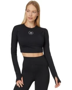 adidas by Stella McCartney TrueStrength Yoga Cropped Long Sleeve IW3859 | Shirts & Tops
