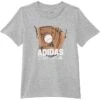 adidas Kids SS Bseball Glove Htr Tee(Toddler/Little Kid) | Shirts & Tops