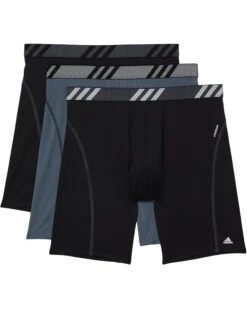 adidas Sport Performance Mesh Long Boxer Brief Underwear 3-Pack