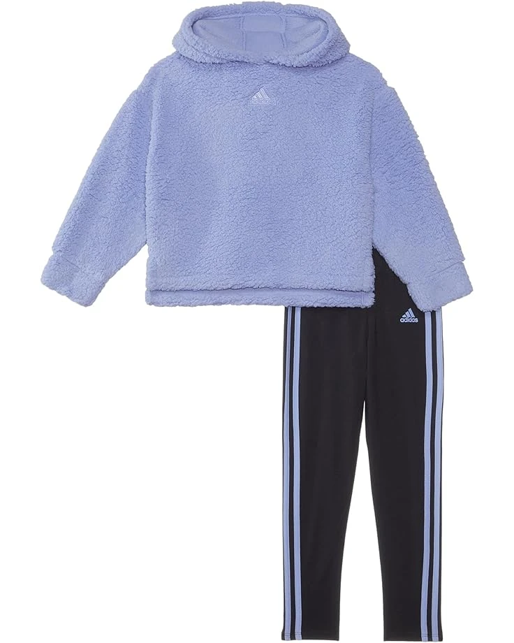 adidas Kids Long Sleeves Hooded Sherpa Legging Set (Toddler/Little Kid) | Kids' Sets 1 adidas Kids Long Sleeves Hooded Sherpa Legging Set (Toddler/Little Kid) | Kids' Sets