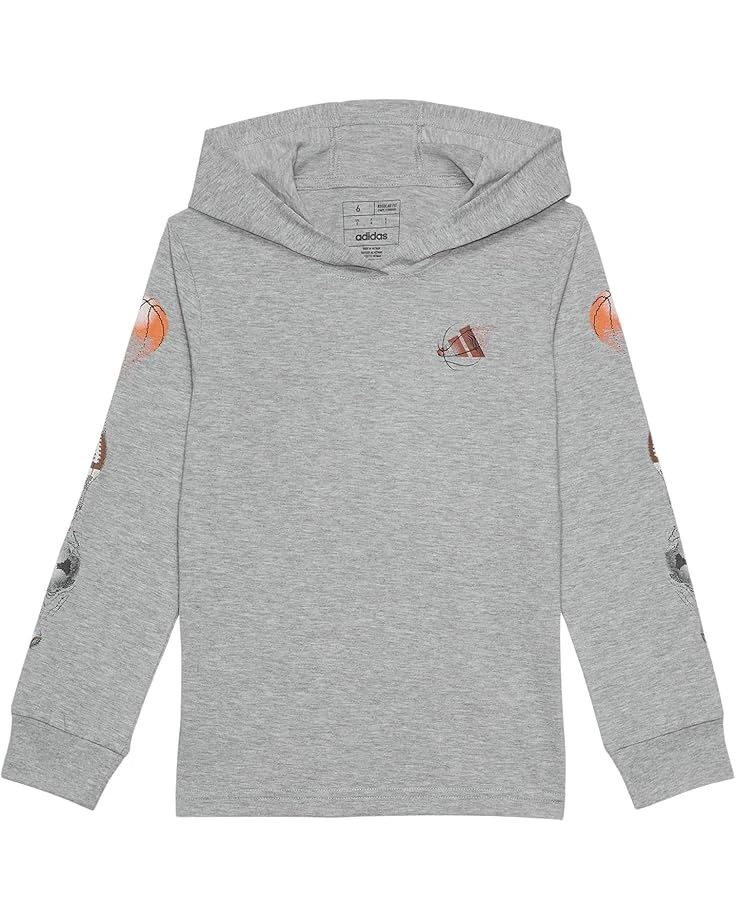 adidas Kids Hooded Sport Morph Long Sleeve Heather Tee (Toddler/Little Kid) | Shirts & Tops 1 adidas Kids Hooded Sport Morph Long Sleeve Heather Tee (Toddler/Little Kid) | Shirts & Tops