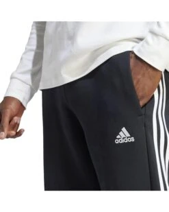 adidas Essentials Fleece Open Hem 3-Stripes Pants -Dasadi Store 71WoNO1mJpL. AC SR736920