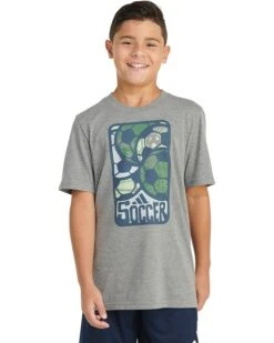 adidas Kids SS Soccer Htr Tee(Toddler/Little Kid) | Shirts & Tops