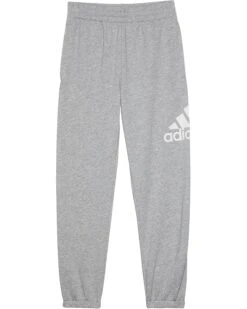 adidas Kids Essential Heather Graphic Fleece Joggers (Big Kid) | Pants