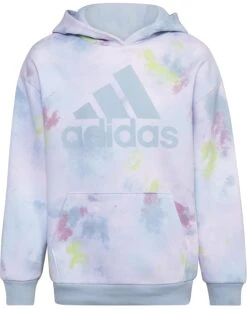 adidas Kids All Over Print Fluidity Cotton Hooded Pullover (Toddler/Little Kids) | Hoodies & Sweatshirts