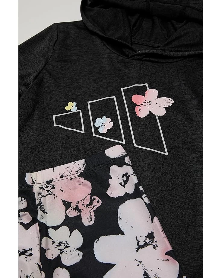 adidas Kids Ruffle Melange Top Aop Legging Set (Toddler/Little Kid) | Kids' Sets 2 adidas Kids Ruffle Melange Top Aop Legging Set (Toddler/Little Kid) | Kids' Sets - Image 2