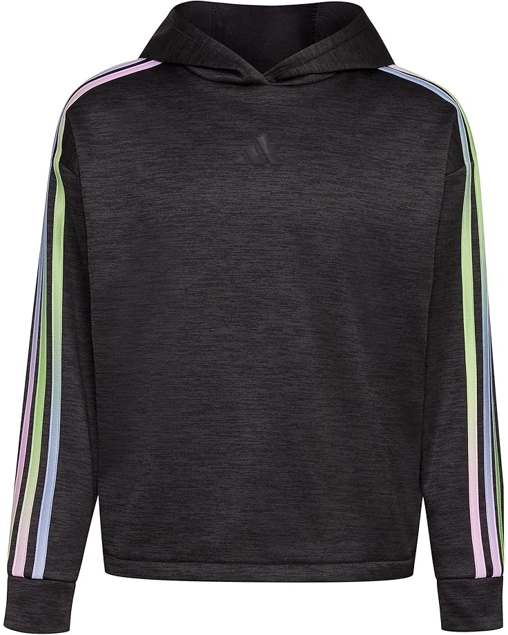 adidas Kids 3-Stripes Hooded Game&Go Poly Melange Fleece Pullover (Toddler/Little Kids) | Hoodies & Sweatshirts 1 adidas Kids 3-Stripes Hooded Game&Go Poly Melange Fleece Pullover (Toddler/Little Kids) | Hoodies & Sweatshirts